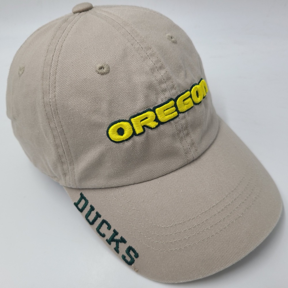 Oregon Ducks Hat Strapback (Fits Small) Russell Athletic Beige Yellow NCAA Men